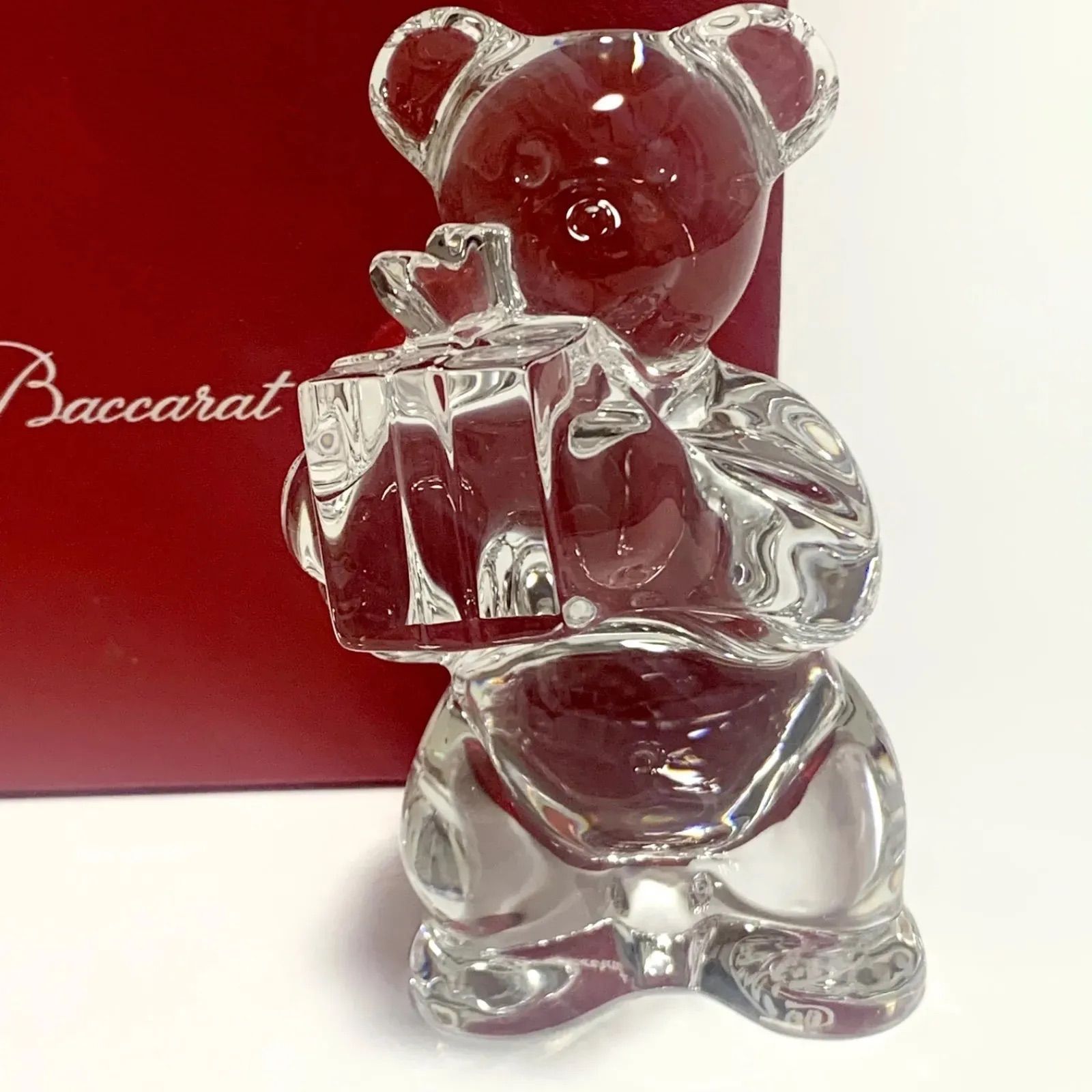 Baccarat フィギュリン ベア クマ そり滑り
