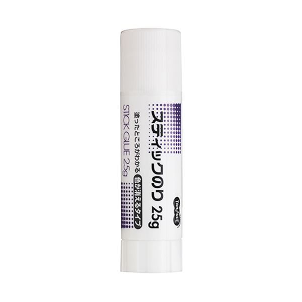 （まとめ） TANOSEE スティックのり色が消えるタイプ 25g 1本 【×5