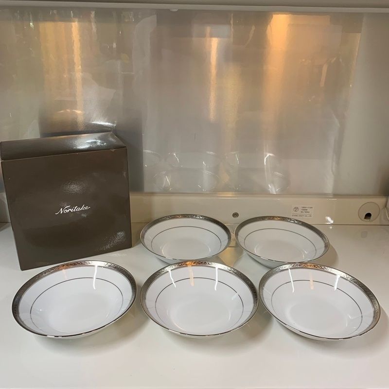 Noritake ノリタケ シグニチャープラチナ 19cm ディーププレート 皿 5