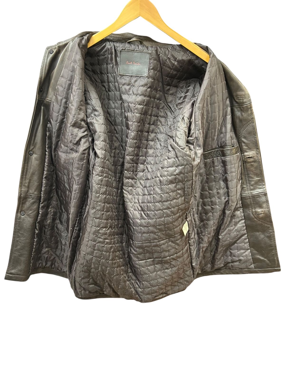 【ユタカ】Paul Smith ポールスミス レザーコート 半額】Paul Smith レザージャケット ロング トレンチコート