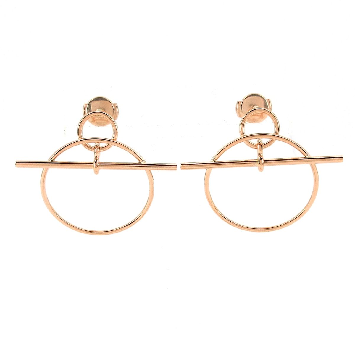 HERMES エルメス ピアス エシャペ|ループ PM H105117B 00 K18PG