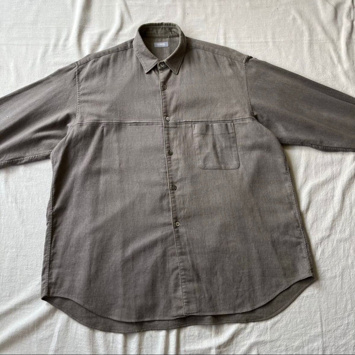 COMME des GARÇONS HOMME 長袖ニットポロ グレー 80s COMME des GARCONS HOMME PLUS Metallic Knit Sweater Size S(K