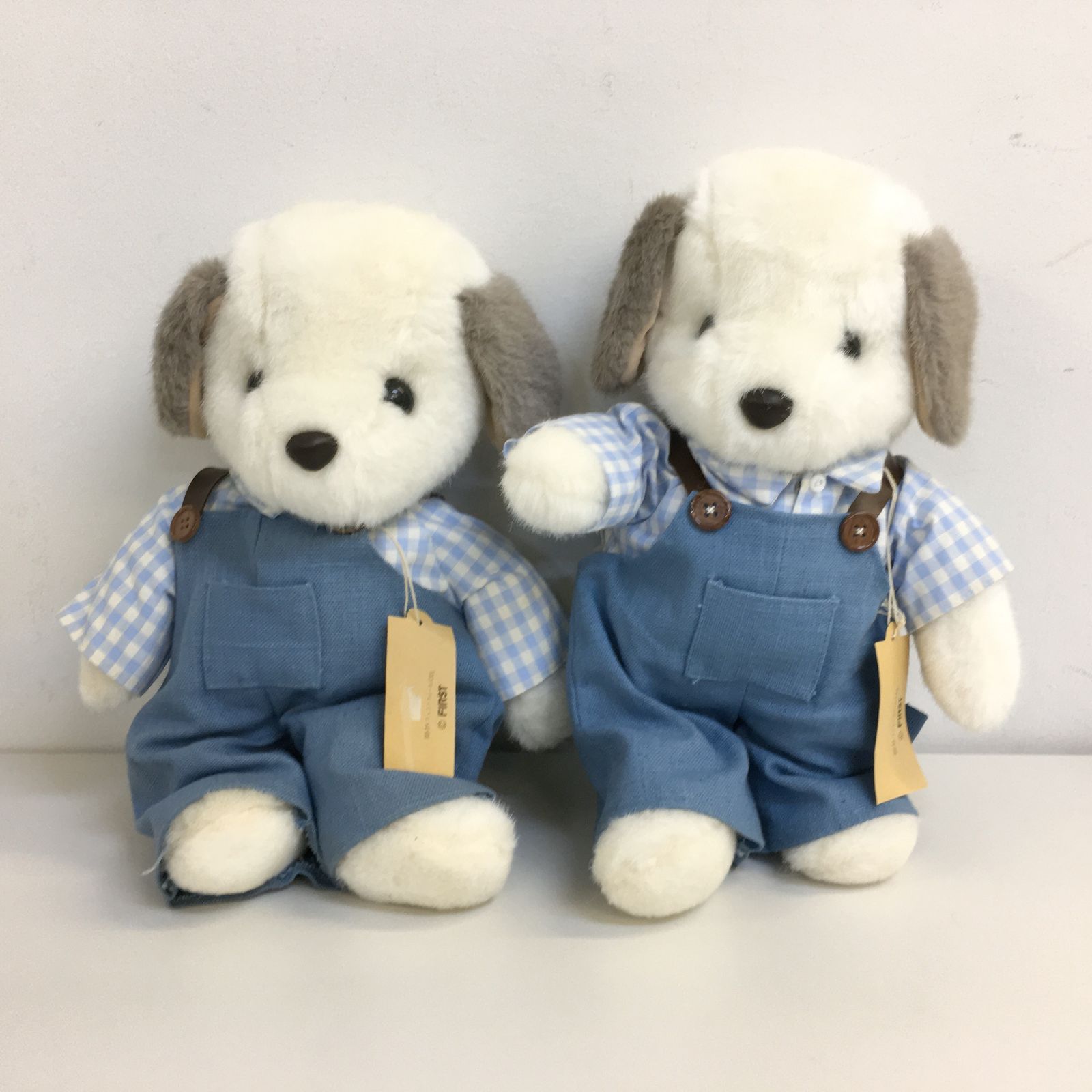 昭和レトロ FIRST ファースト社 犬 イヌ ぬいぐるみ 2体 まとめ売り