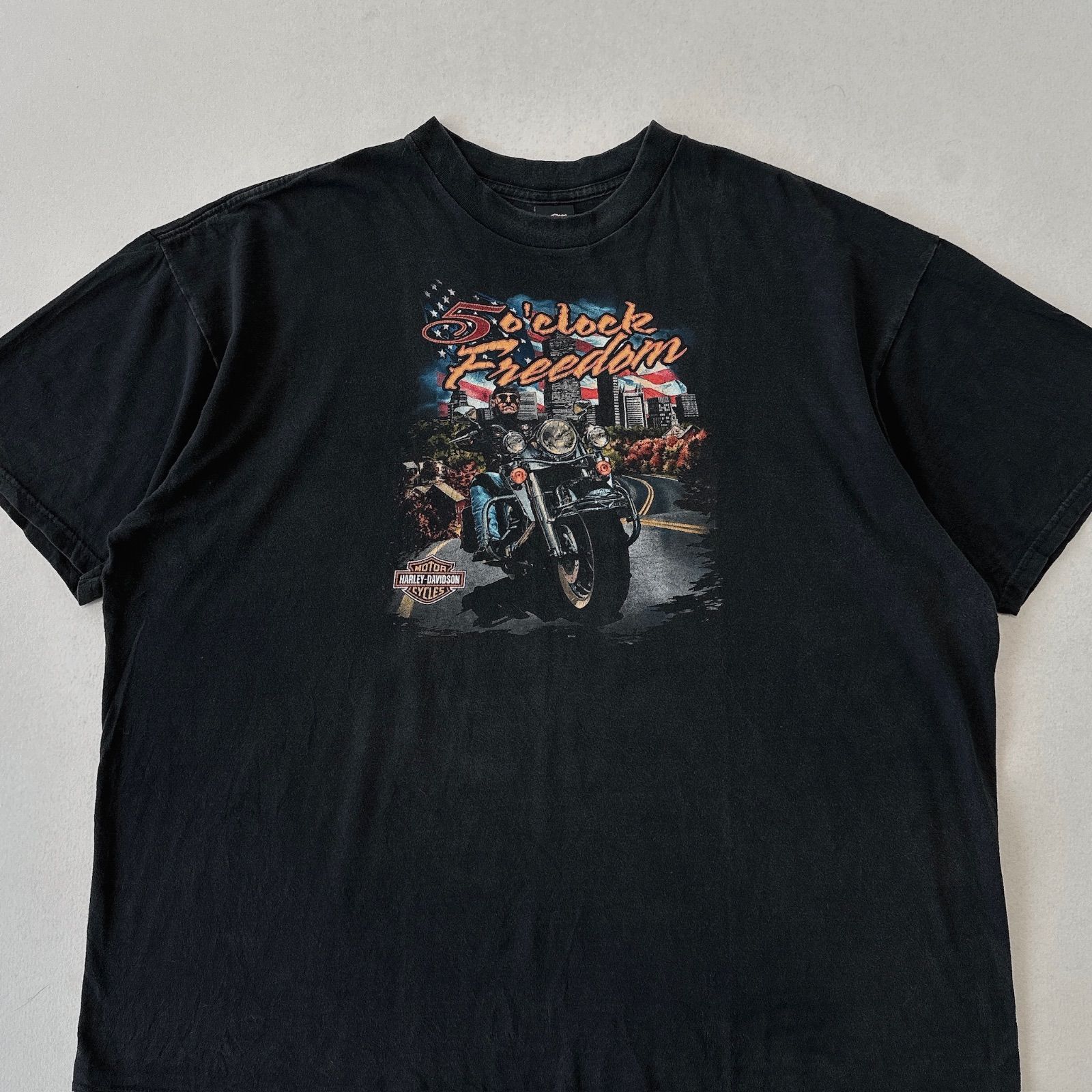 90s USA製 ハーレーダビッドソン Tシャツ コピーライト ブラック R726 