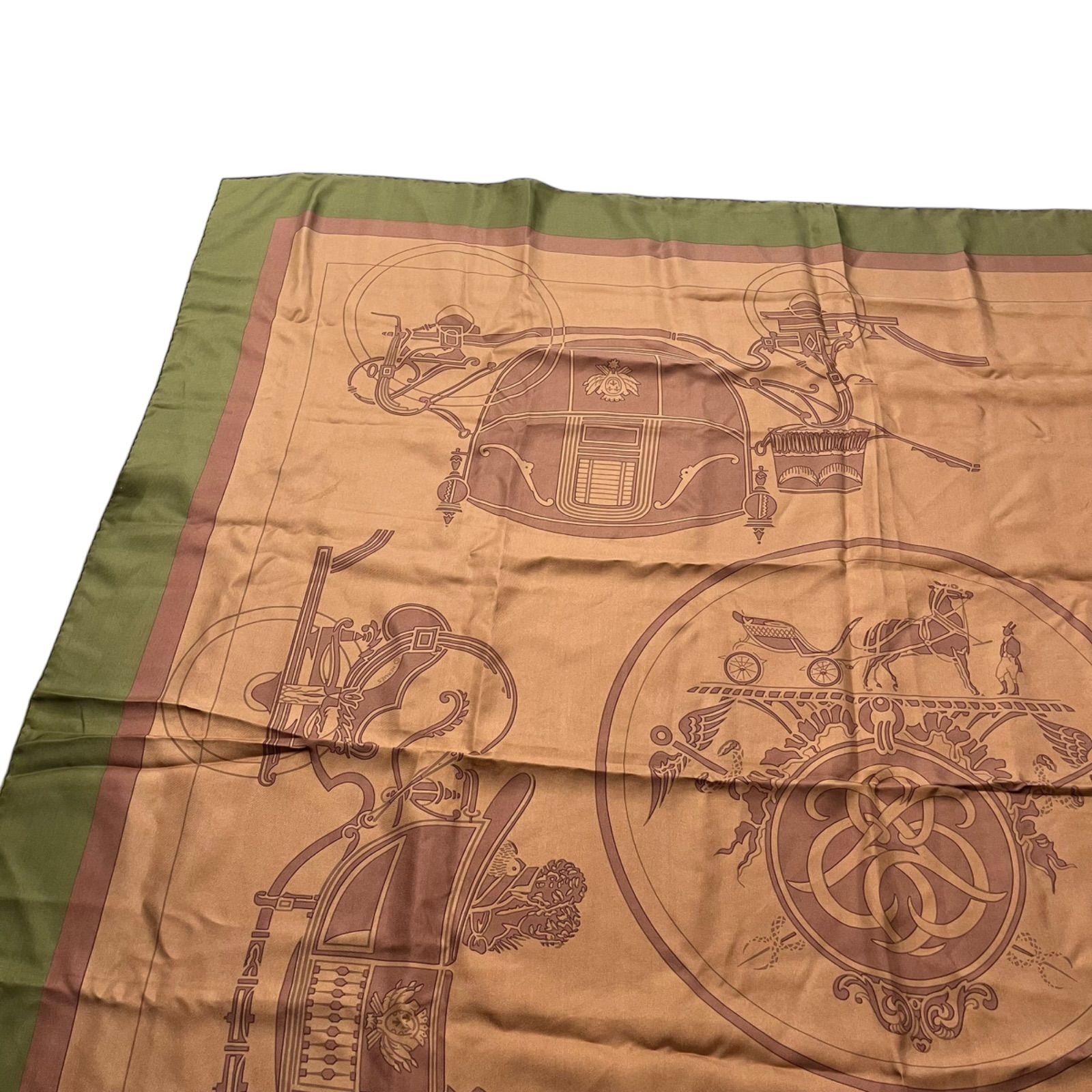 ○美品 エルメス HERMES シルクスカーフ カレ130 Ex Libris エクス