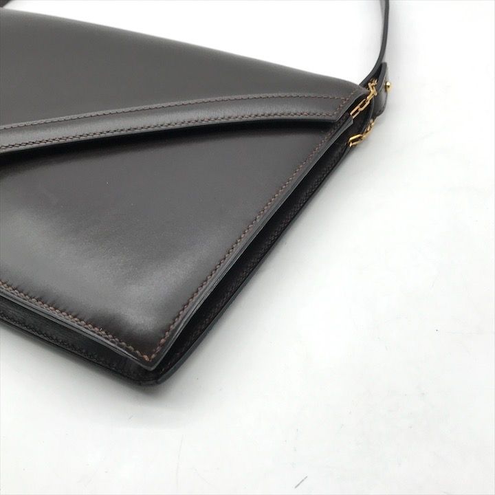 良品 HERMES エルメス リディ ゴールド金具 ボックスカーフ ショルダー バッグ ブラウン レディース a4781 HERMES エルメス リディ ゴールド金具 ショルダーバッグ ボックス