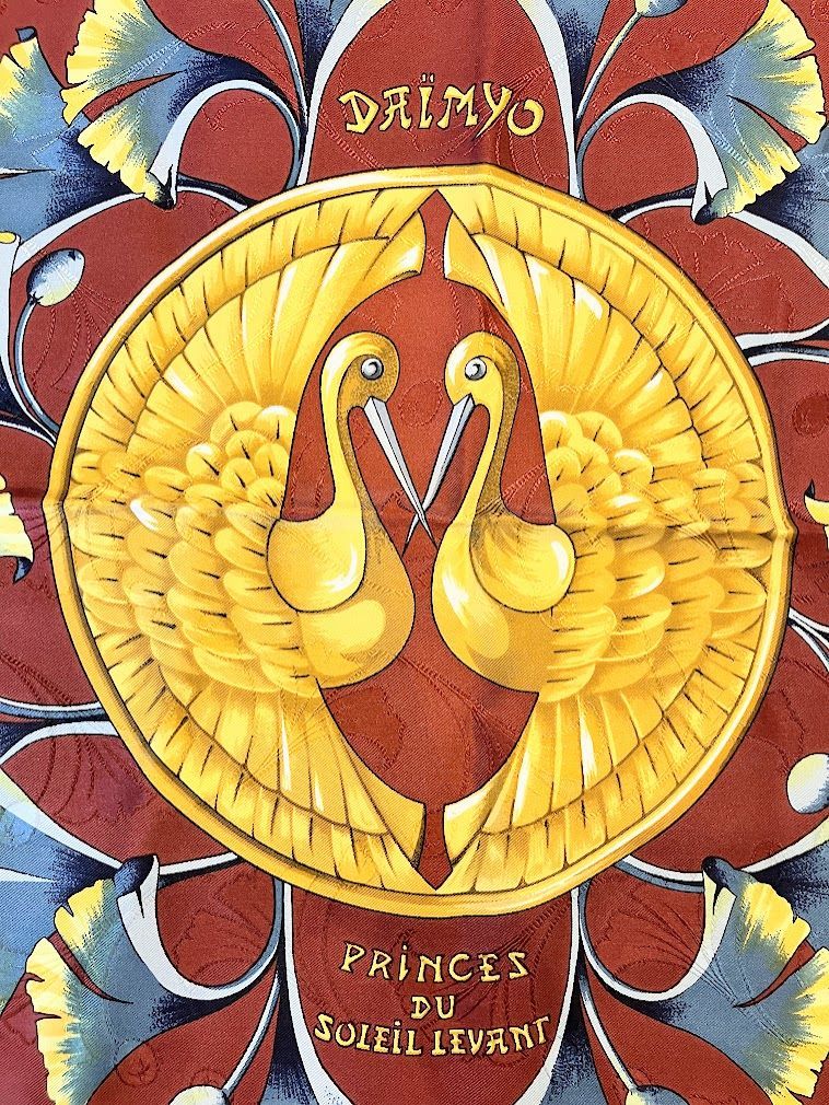 ITHQWFBGAGS8】HERMES エルメス カレ90 DAIMYO PRINCES DU SOLEIL