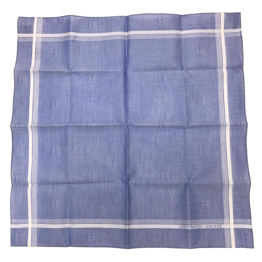 エルメス ハンカチ コットン100% ブルー系【AFI15】 - メルカリ