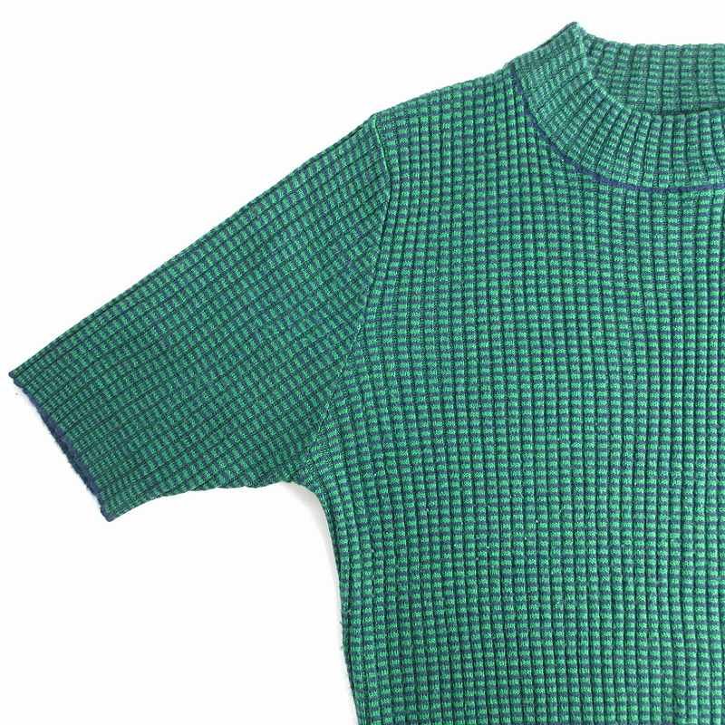 マウジー MOUSSY ニット セーター 半袖 ハーフタートル FREE 