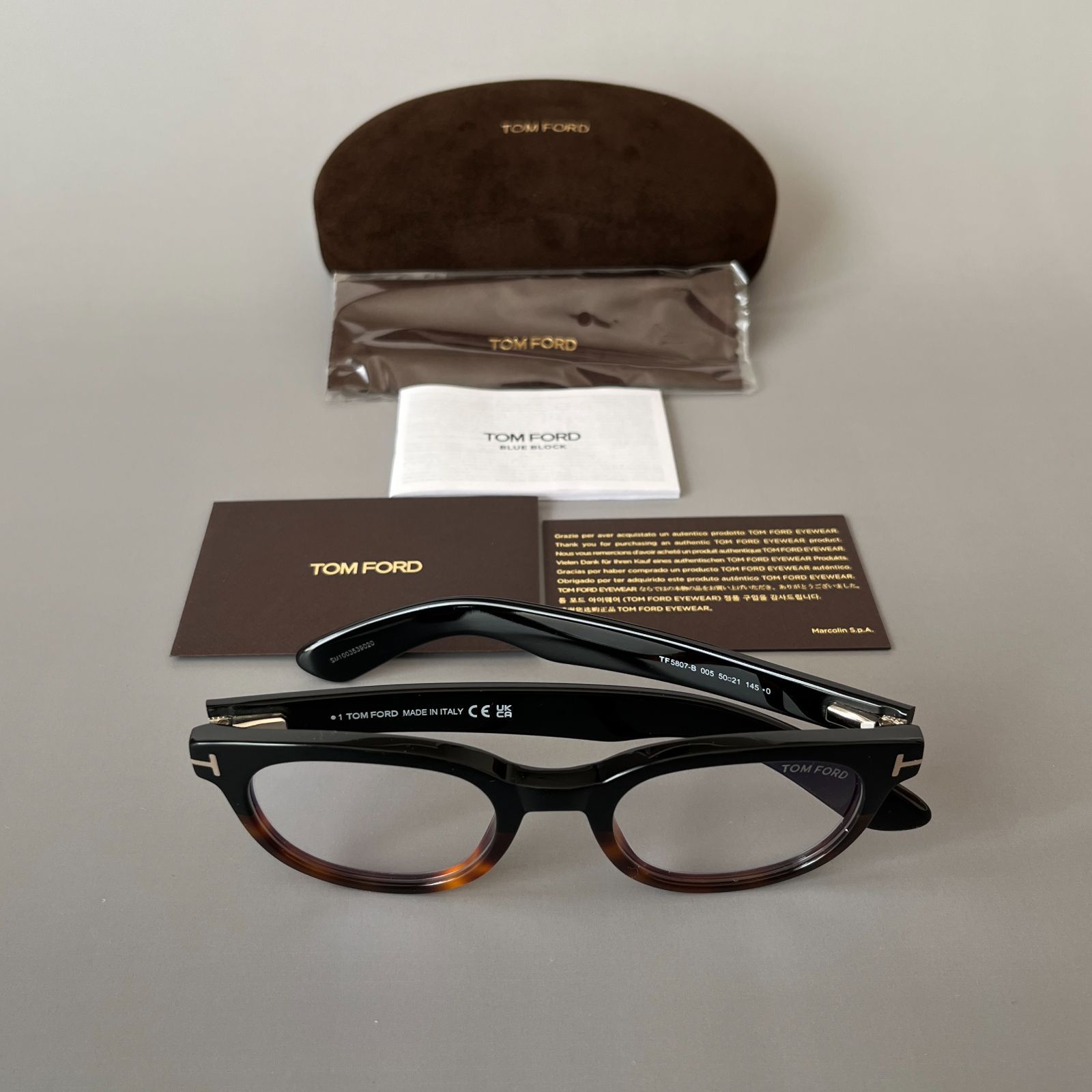 トムフォード メガネ FT5807 メンズ レディース TOM FORD ラウンド 