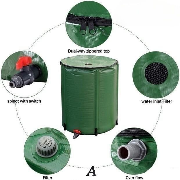 貯水タンク 50L|100L|200L 大容量 雨水タンク 家庭用 庭 水やり 折りたたみ 業務用 貯水 蛇口式 雨 貯留 貯水槽 洗車 車 簡単 設置 雨水貯