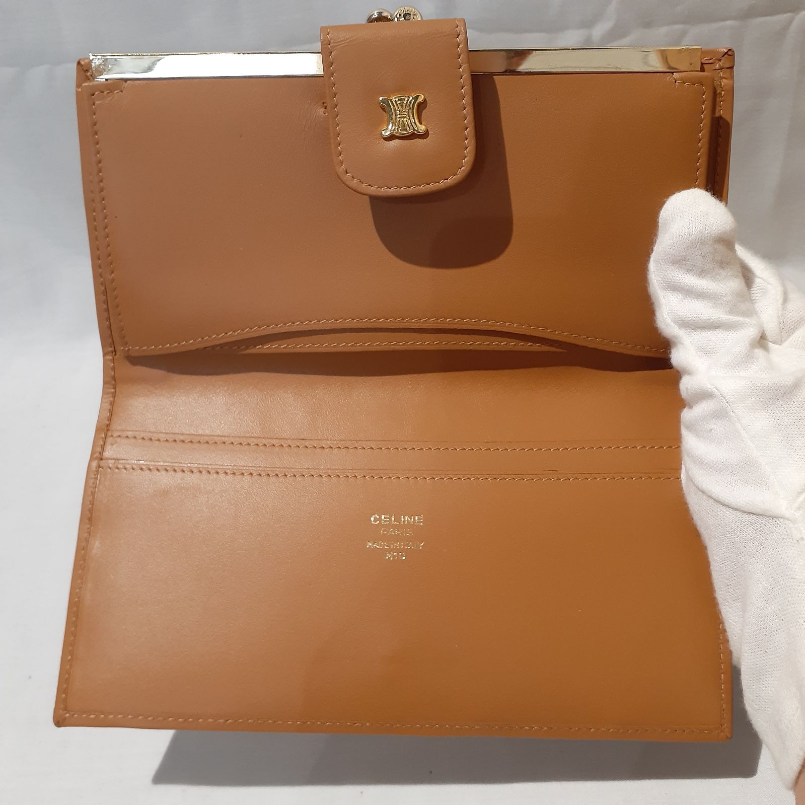 CELINE セリーヌ 長財布 ウォレット がま口 マカダム ヴィンテージ 美