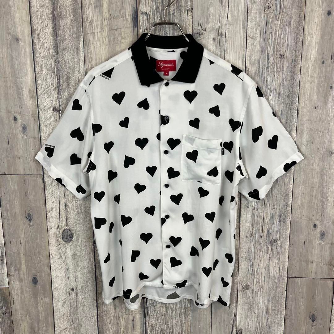 SUPREME シュプリーム 17SS Hearts Rayon Shirt S
