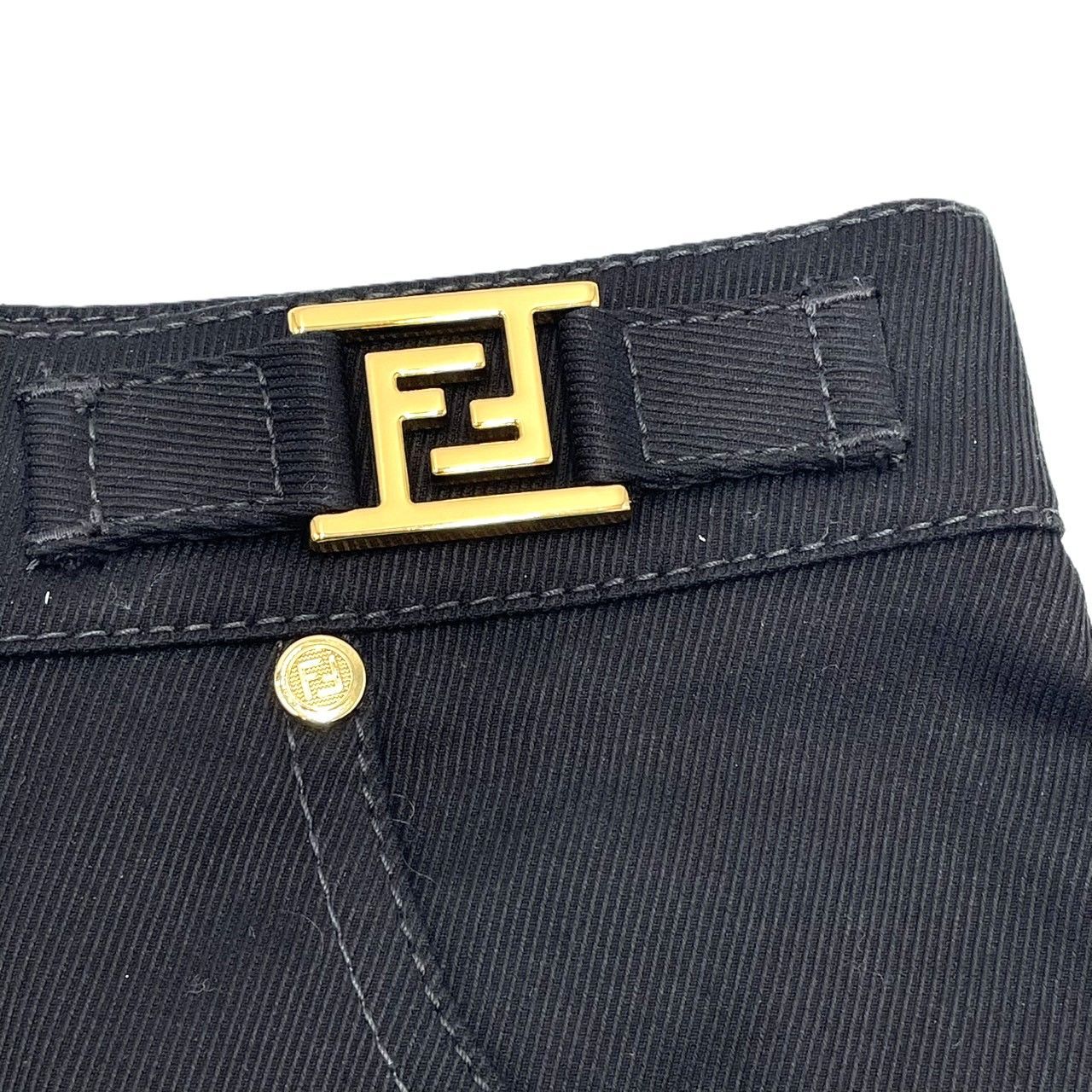 K1021】FENDI(フェンディ)/FFロゴモチーフ/デニムスカート