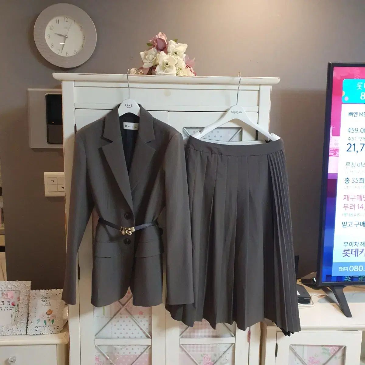 itMICHAA イッミシャ スーツジャケット スカート セット|プランプ 55 ー 66