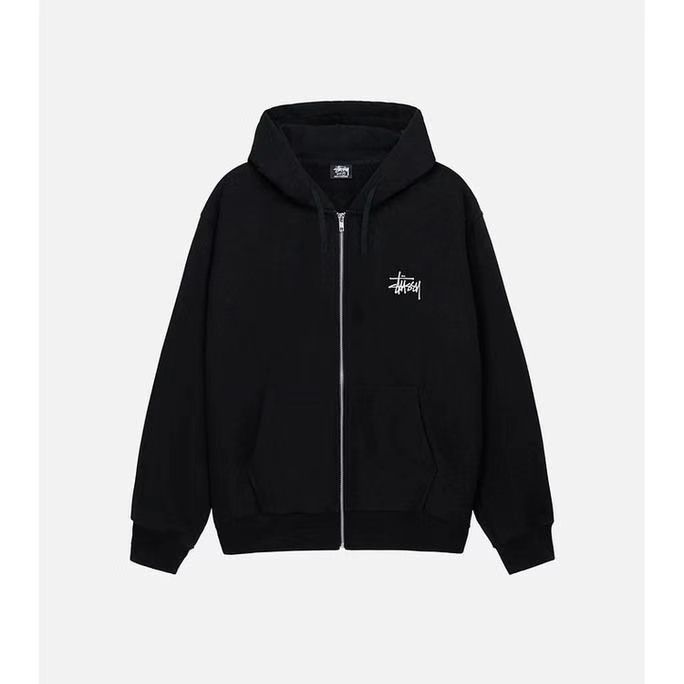 【新品未使用】STUSSY ステューシー ベーシック ジップパーカー BASIC STUSSY ブラック 男女兼用