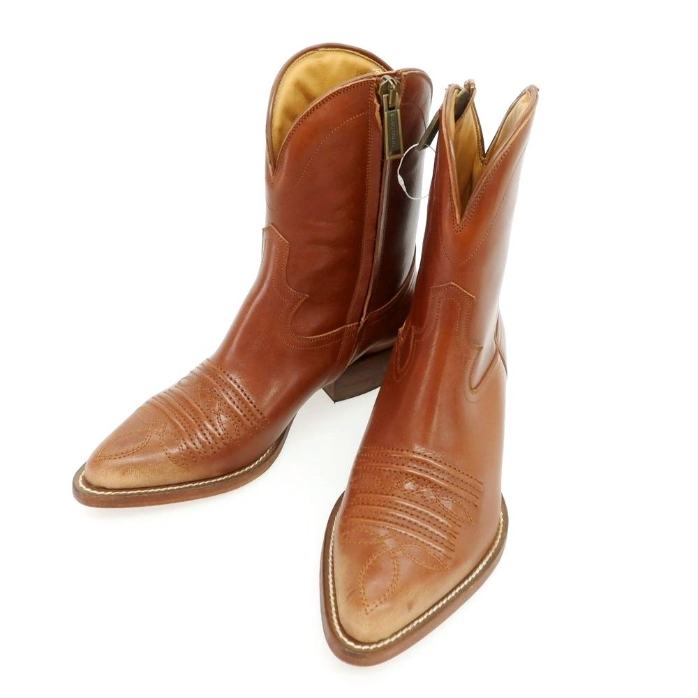 ディースクエアード DSQUARED2 レザー ウエスタンブーツ ブラウン サイズ40 メンズ