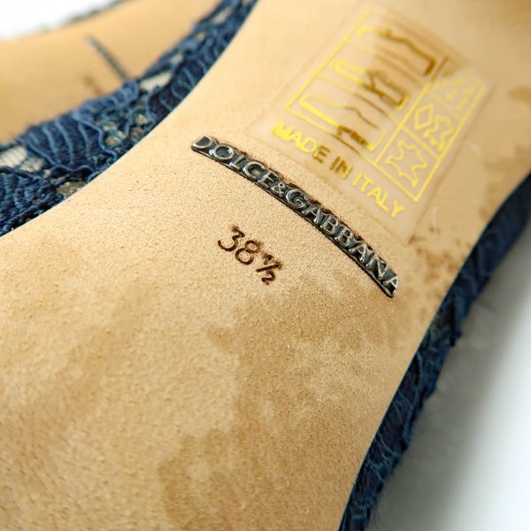 DOLCE＆GABBANA パンプス ハイヒール レース ビジュー クリスタル