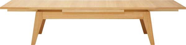 天然木 アッシュ のコパンエクステンションテーブル 伸長式 長方形 W120～180×D65×H36cm No.102 ナチュラル