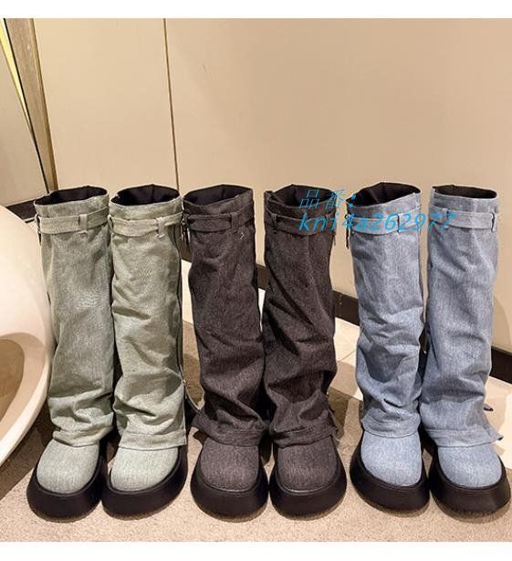 ロングブーツ韓国ファッションレディース7SHO-61