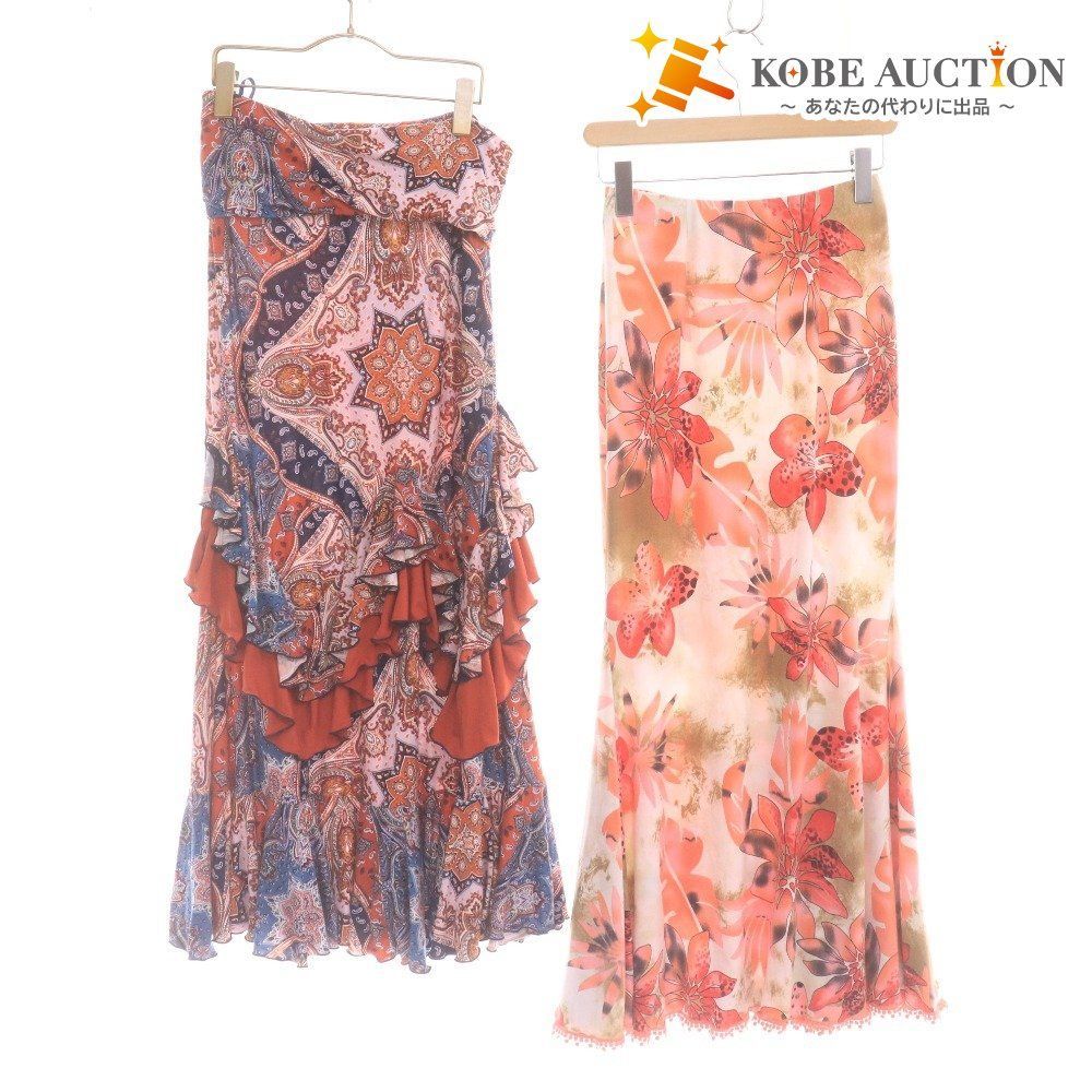 ソニアジョーンズ 等 ファルダ 2点セット フラメンコ 総柄 ペイズリー M 等 ピンク