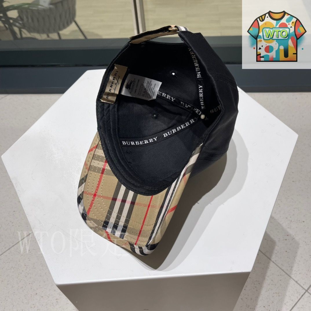 Burberry ブラック ベースボールキャップ 刺繍ロゴ 今日特価】BURBERRY 2022 新 刺繍 ベースボールキャップ-3
