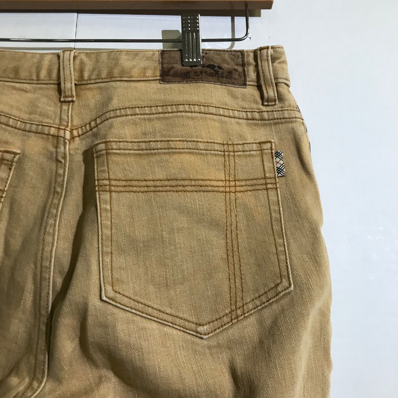 BURBERRY バーバリー パンツ ストレート カラーデニム ベージュ 