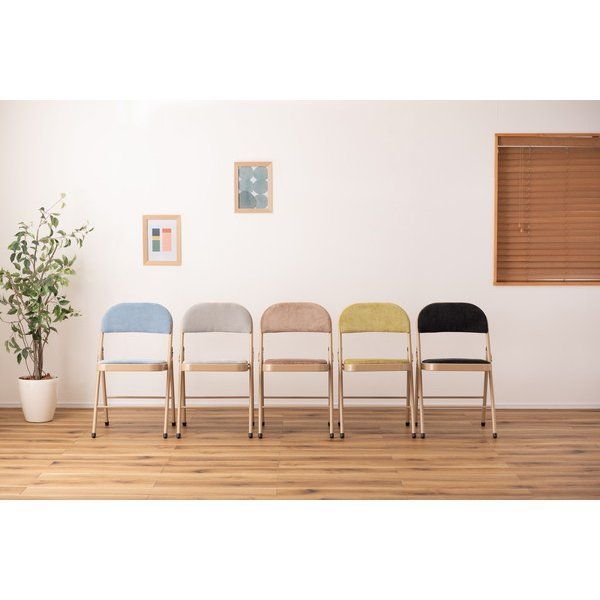 折りたたみ椅子 折りたたみチェア 幅47cm グリーン スチール フォールディングチェア 完成品 リビング ダイニング インテリア家具