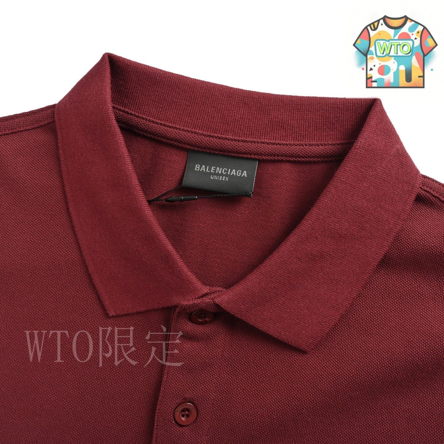 今日WTO】Balenciaga バレンシアガ 25ss ロックロゴ刺繍ポロ