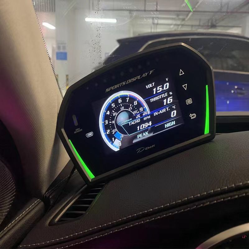 DEFI 多機能 OBD 液晶メーター タコメーター ターボ 水温 油温 油圧 速度計 OBD センサーセットZYL576再