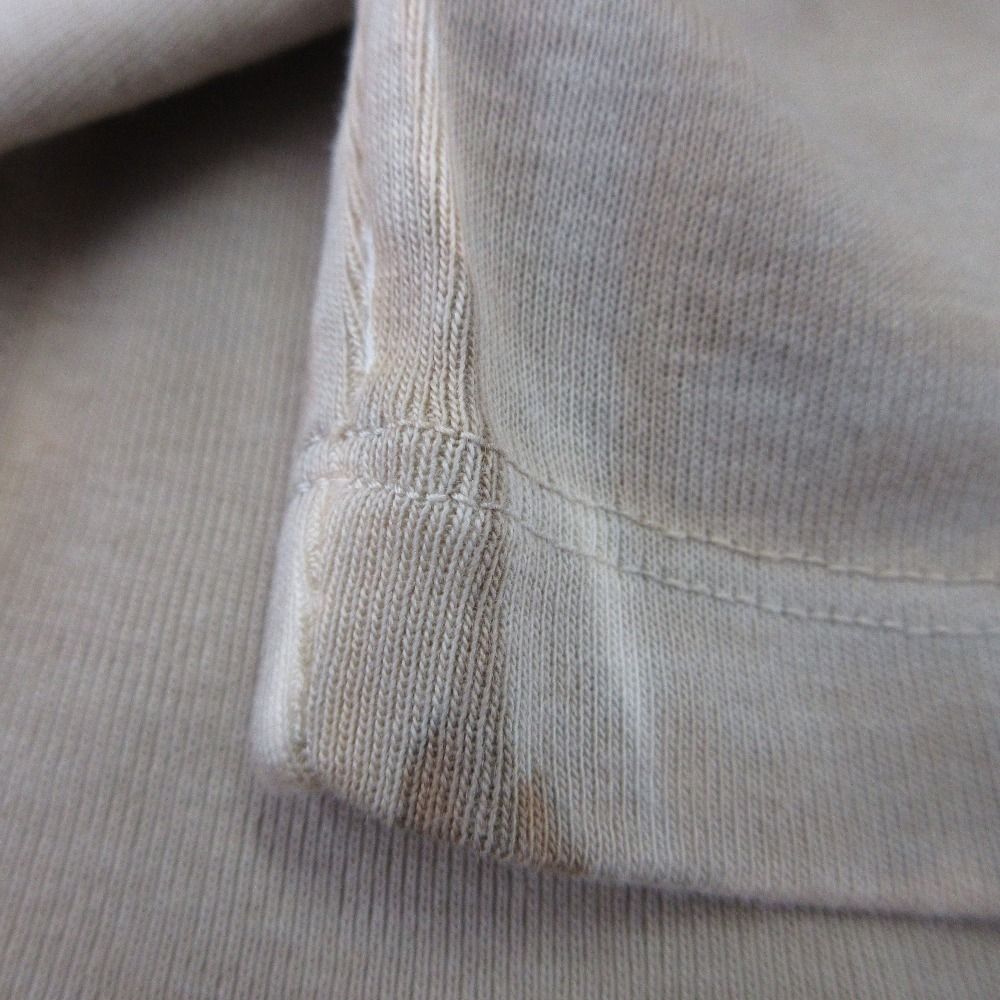  PRADA プラダ パッチワーク ガーメントダイ Tシャツ Sサイズ ベージュ レディース 古着 五分袖 七分袖 Tシャツ カットソー