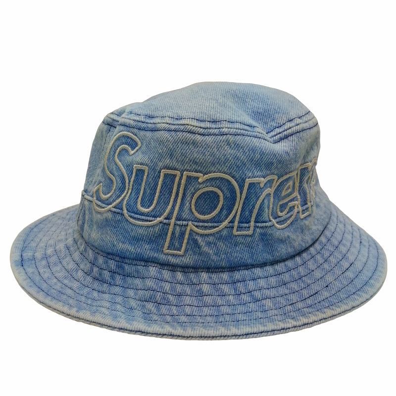 Supreme Outline Crusher Hat Denim S/M（Supreme Denim Logo