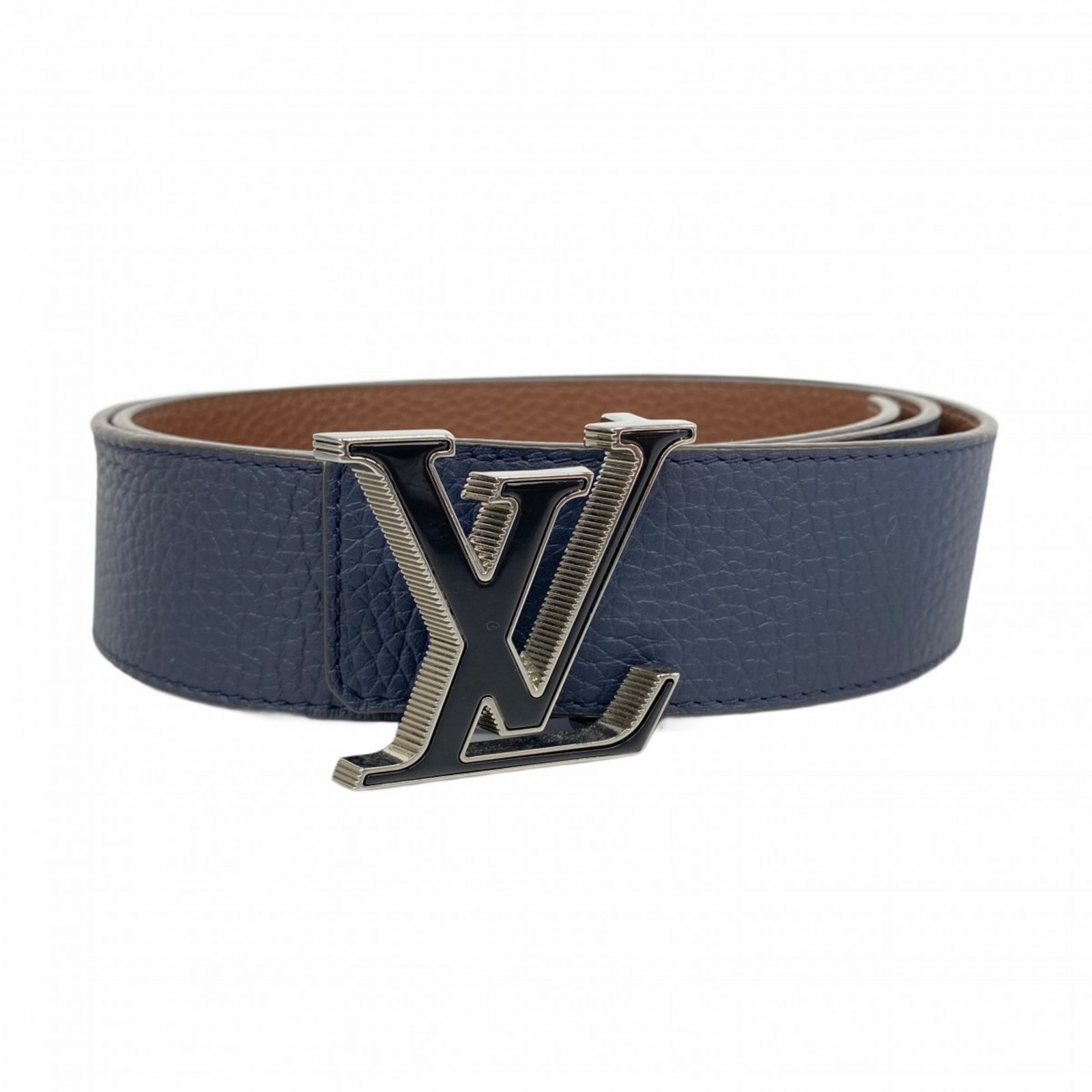 ルイ ヴィトン Louis Vuitton ルイ ヴィトン ベルト ベルトLVティルトリバーストリヨン M0027 ネイビー ブラウンメンズ