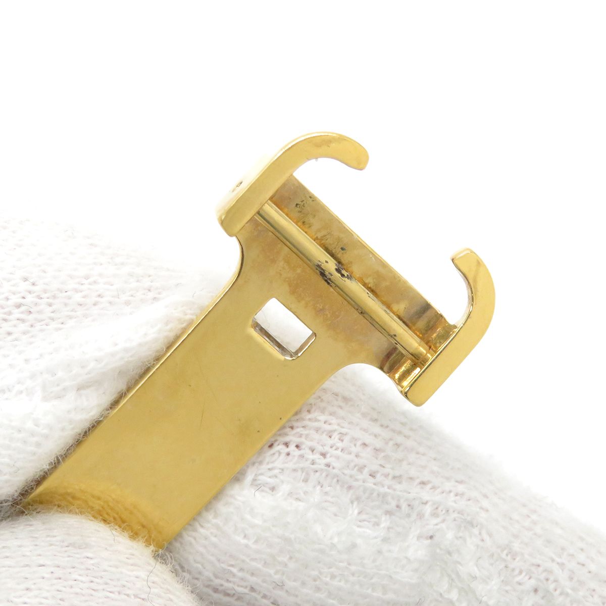 カルティエ Cartier 腕時計パーツ GP イエローゴールド 純正 12mm幅対応 フォールディング Dバックル パーツ 替え 交換 予備 部品 イエローGP【中古】 Cartier - カルティエ Cartier 腕時計パーツ 純正 GP イエローゴールド