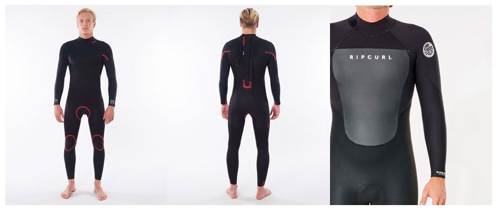 2024継続モデル RIPCURL E3 OMEGA BACK ZIP STEAMER 111MFS