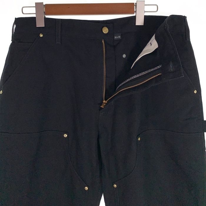 MADE IN USA カーハートダブルニー　B01 ブラック　36×30 Carhartt カーハート ダック ペインターパンツ メンズ