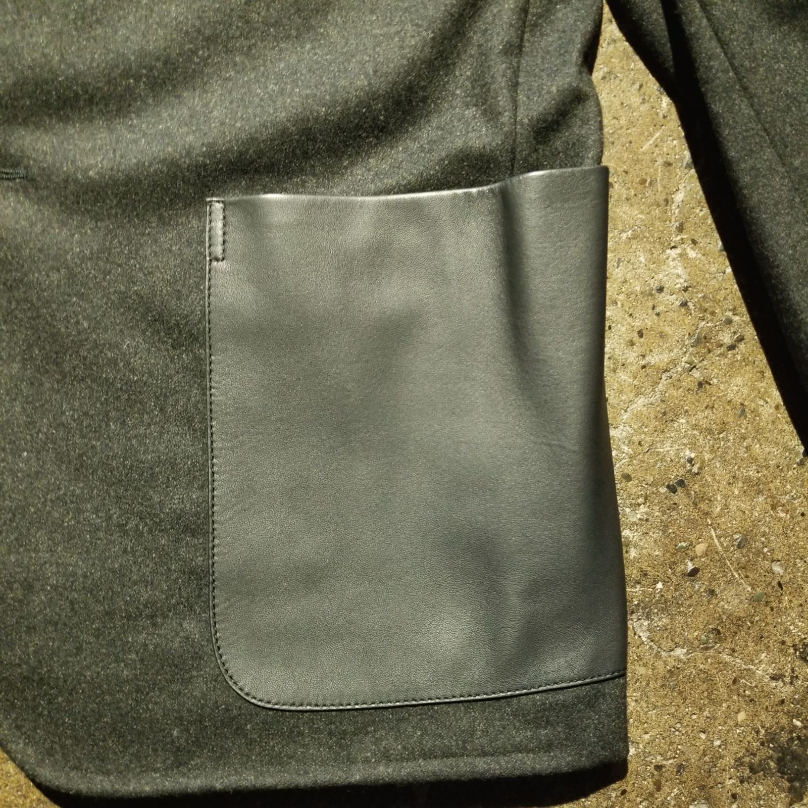 新品　エルメス　ネクタイ　3 財布　ベルト　ジャケット　総柄 HERMES 21aw レザーポケット ウール3Bジャケット 48 エルメス