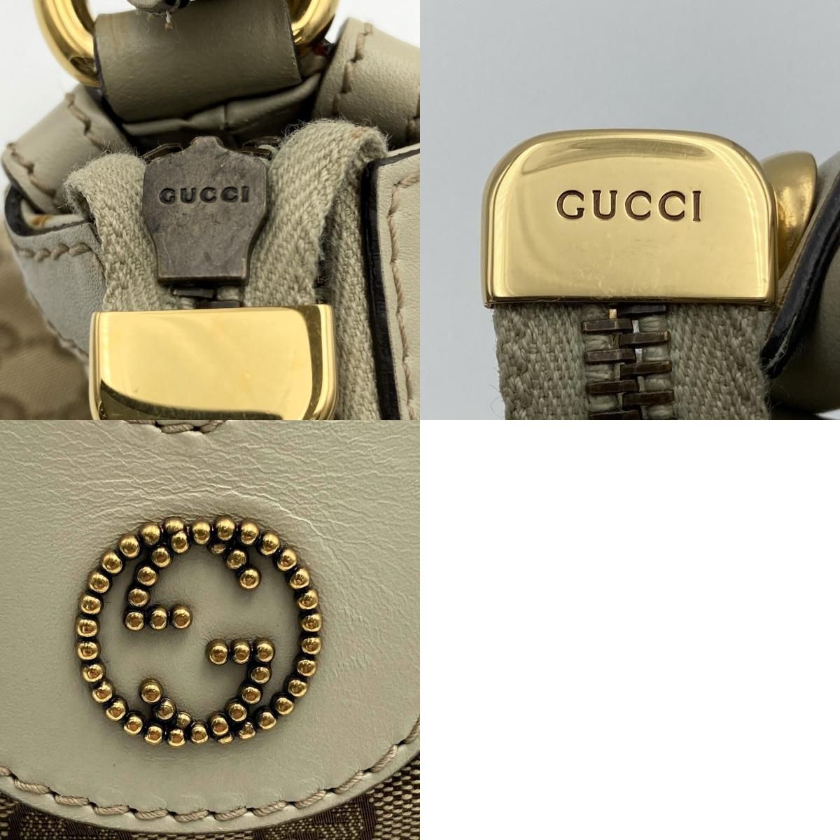 中美品】GUCCI グッチ GG柄 スカーレット スタッズ ショルダーバッグ 