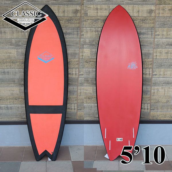 西濃運輸営業所止め サーフボード 5'10 ユキサーフ クラシック YUKI SURF CLASSIC 須藤幸浩 ソフトボード フィッシュボード サーフィン レッド 送料無料