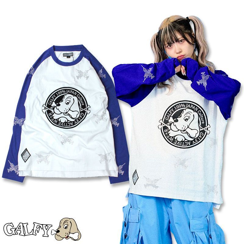 ピカピカ注射器ラグランロン Tee 長袖 Tシャツ 124015 GALFY