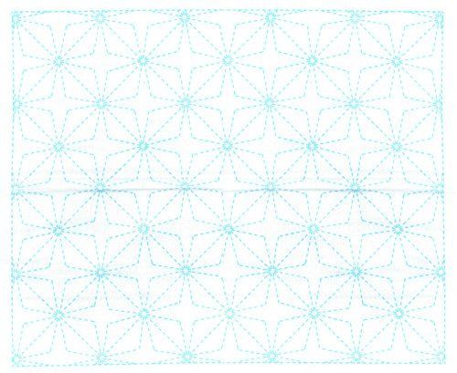 ナスカ 刺し子布 白 7変り麻の葉