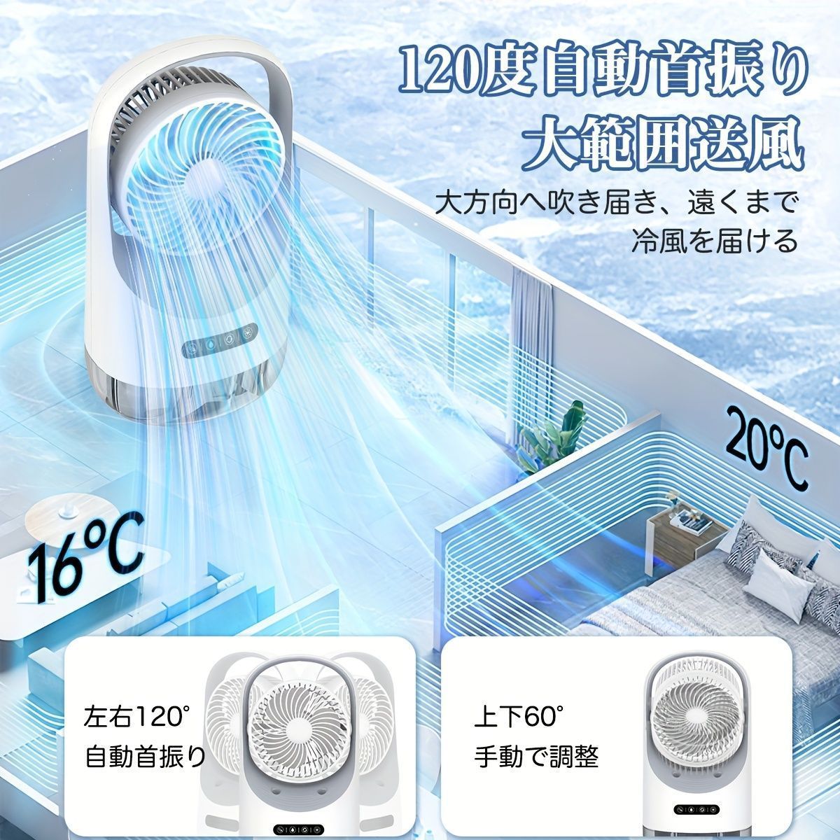 冷風機 冷風扇 強力送風【2025年革新アップ ・ 冷風機 冷風扇 強力送風