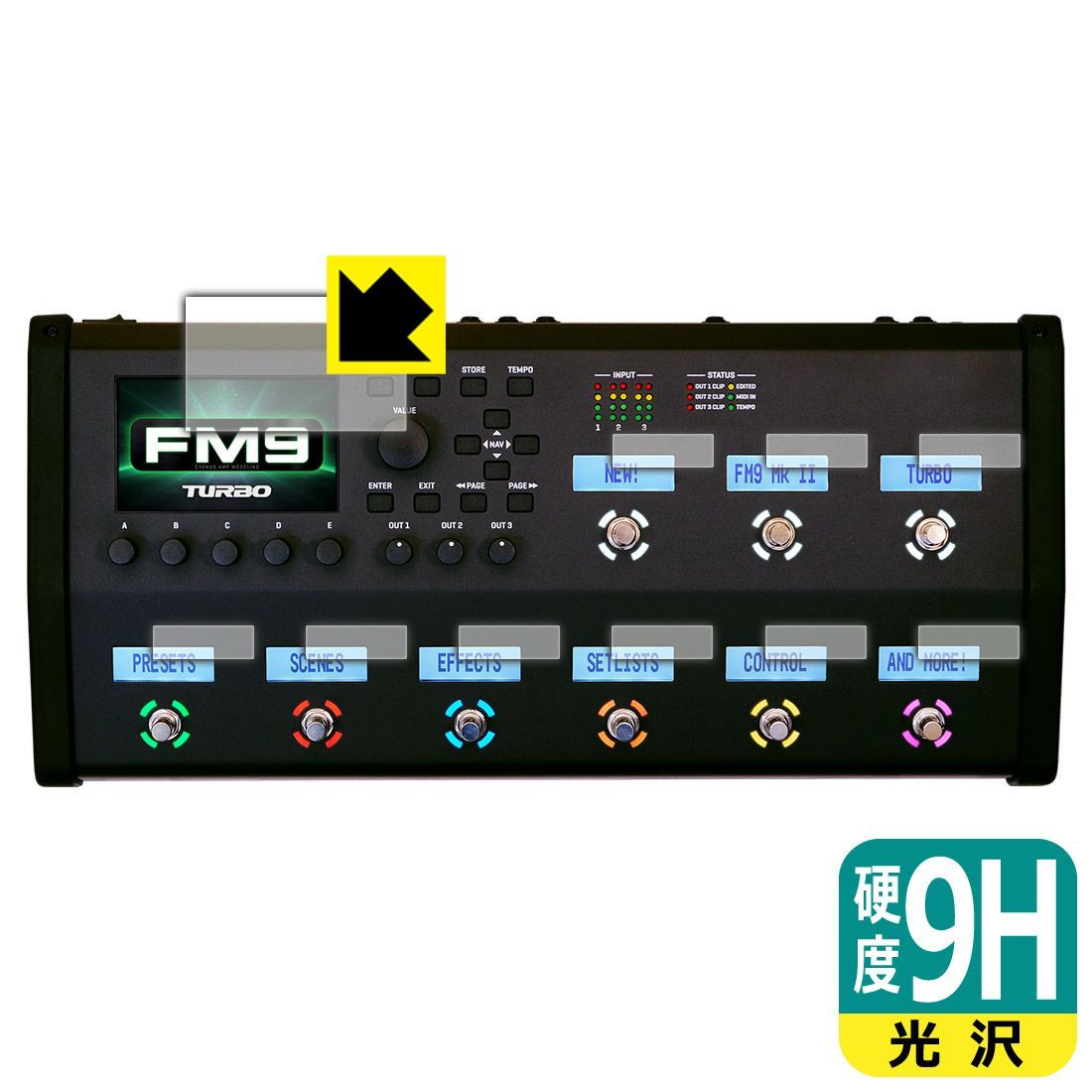 PDA工房 FM9 MARK II TURBO 対応 9H高硬度[光沢] 保護 フィルム [メインディスプレイ用・ミニLCD用] 日本製