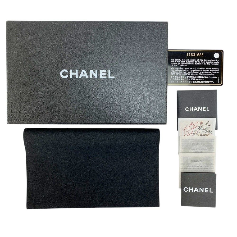 □新同□ シャネル 2.55 マトラッセ 長財布 財布 レザー ブラック  