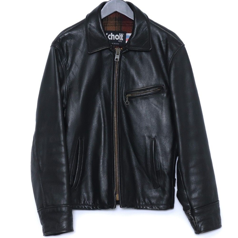 SCHOTT シングルライダース サイズ36 ブラック