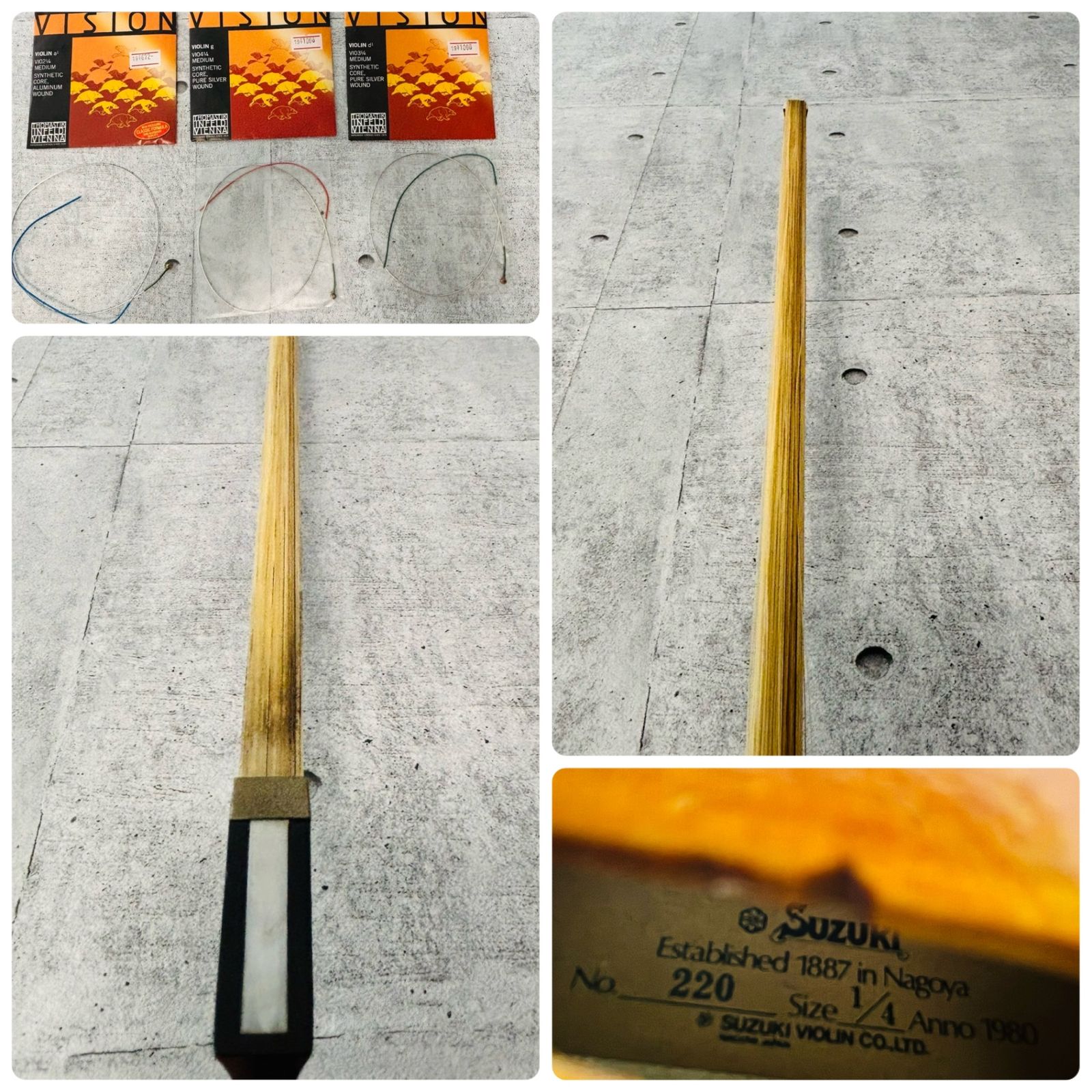 スズキ SUZUKI バイオリン No.220 1/4 分数バイオリン 子供 キッズ