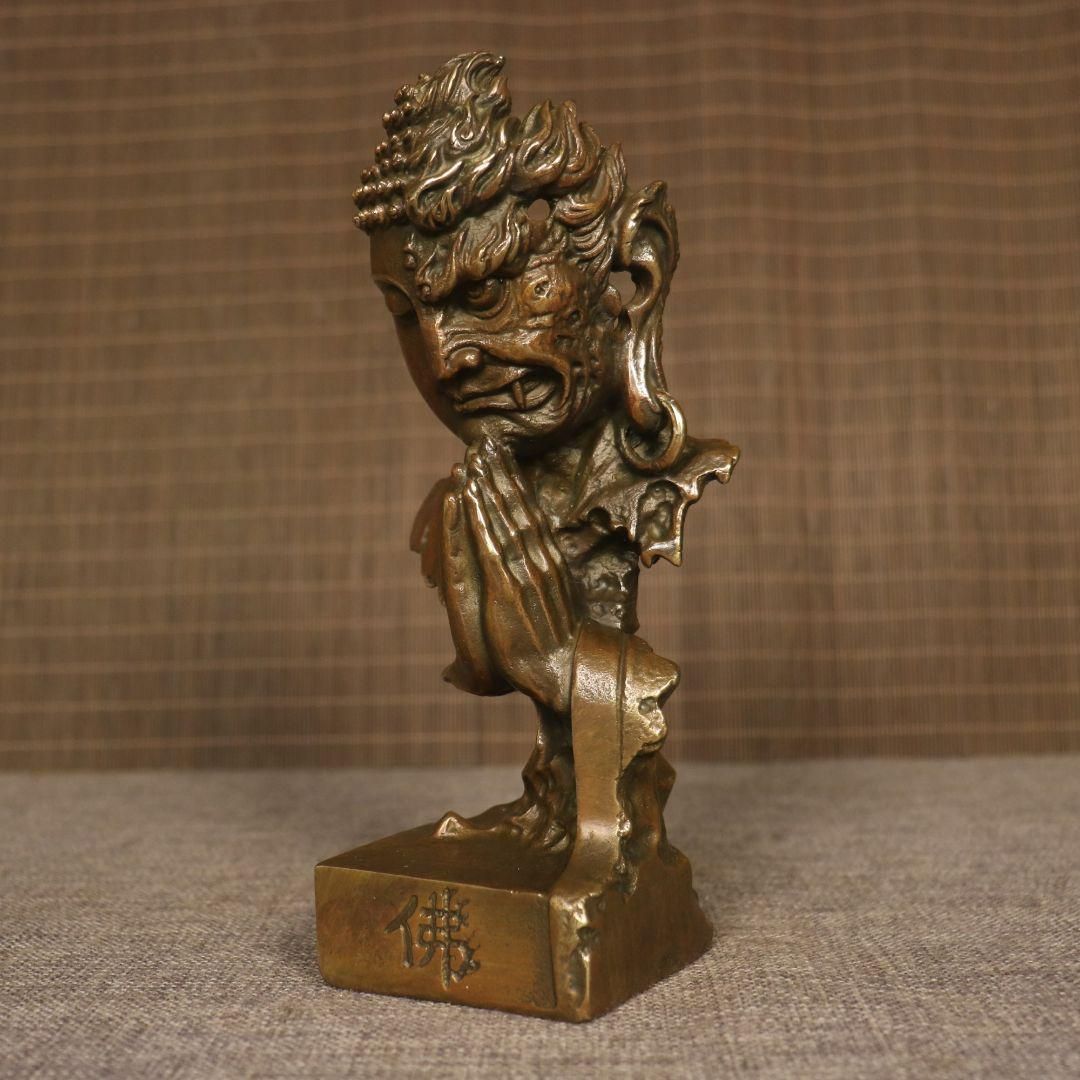銅製 釈迦如来仏仏像 事務デスクトップ机 茶室 茶寵 置物 装飾品 工芸品 銅製 釈迦如来仏仏像 事務デスクトップ机 茶室 茶寵 置物 装飾品