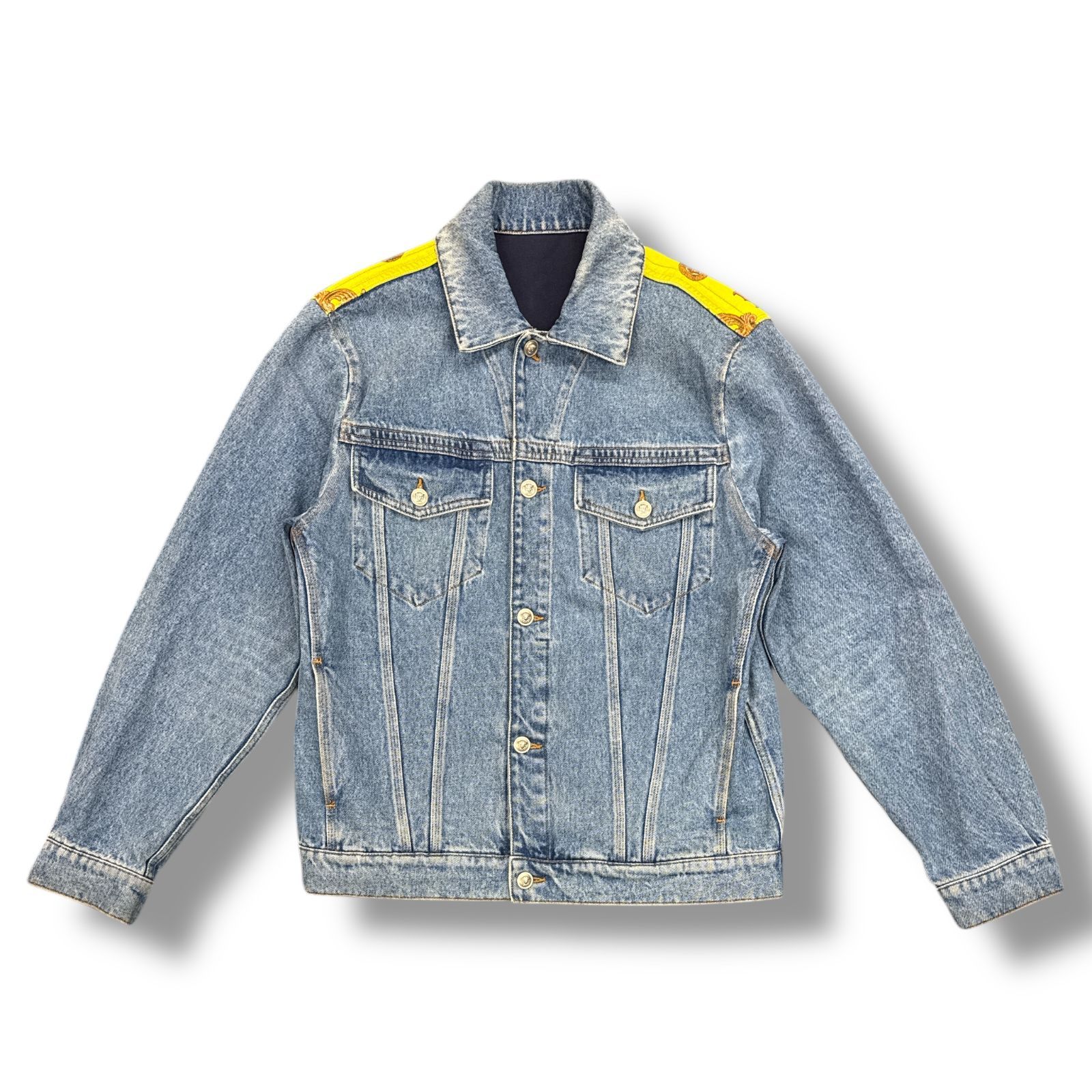 VERSACE バックプリント デニムジャケット Gジャン ヴェルサーチ 