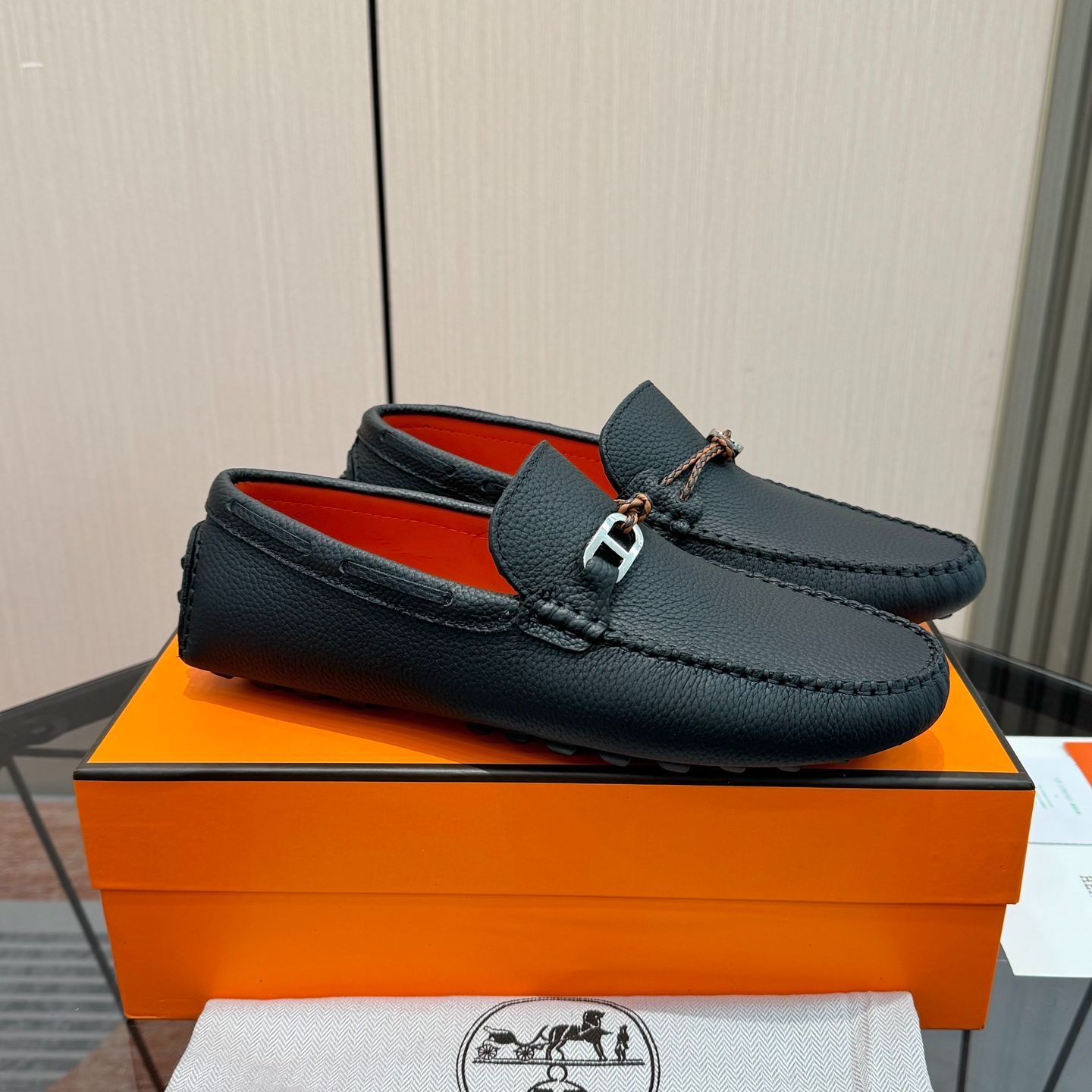 HERMES エルメス クラシック メンズ ローファー07
