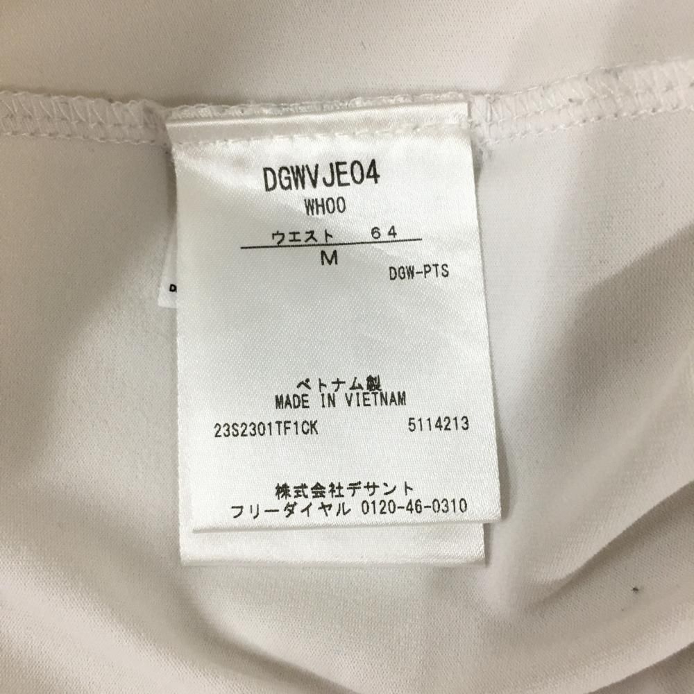 DESCENTE - デサントゴルフ スカート 白×ブルー 裾ボックスプリーツ 内側インナーパンツ  レディース 64/M ゴルフウェア 2023年モデル DESCENTE デサントゴルフ スカート 白×ブルー 裾ボックスプリーツ 内側